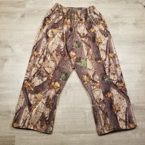 Rivers West Mens Camo Pants XL Green Realtree Waterproof Fleece Hunting 34x32